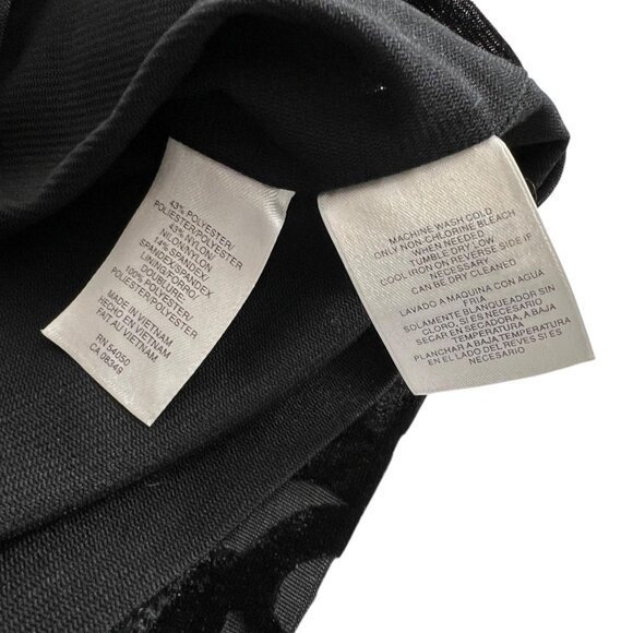 Jones New York Velvet Burnout Draped Neck Black‎ Plus Size 1X Whimsygoth Witchy - Picture 8 of 11